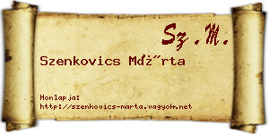 Szenkovics Márta névjegykártya